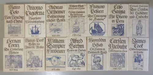 14 Bücher Reise & Entdeckungen: Pacific; Orient; Peru; Sudan; Magellan; China...