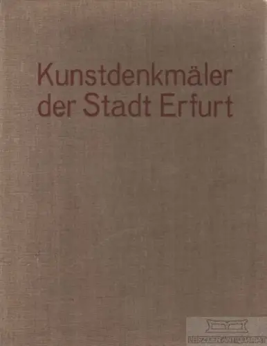 Buch: Die älteren Kunstdenkmäler der Plastik, der Malerei und des... Overmann