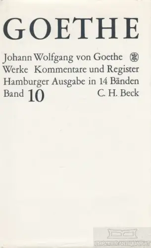Buch: Werke, Kommentare und Register, Goethe, Johann Wolfgang von. 1976
