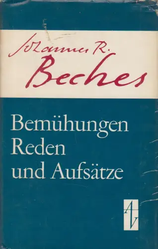 Buch: Bemühungen, Reden und Aufsätze, Becher, Johannes R., 1971, Aufbau Verlag