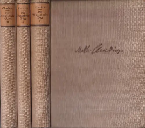 Buch: Sämtliche Werke des Wandsbecker Boten, Matthias Claudius, 3 Bände, Fischer