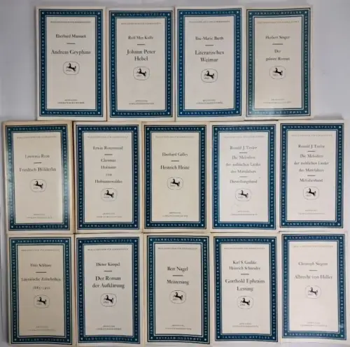 14 Bücher Sammlung Metzler Realienbücher für Germanisten, Literaturgeschichte