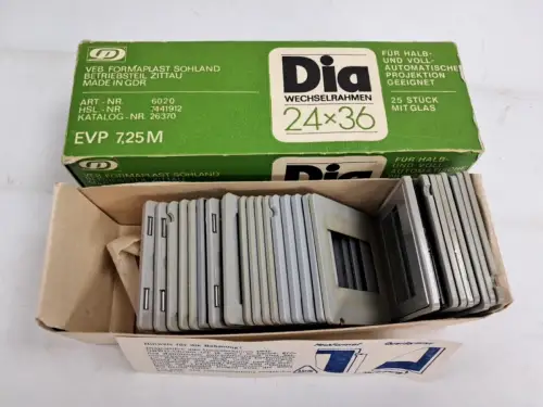 Dia Wechselrahmen & Rollfilme, ORWO, Pentacon, Revue, Formaplast, E.W. Magdeburg
