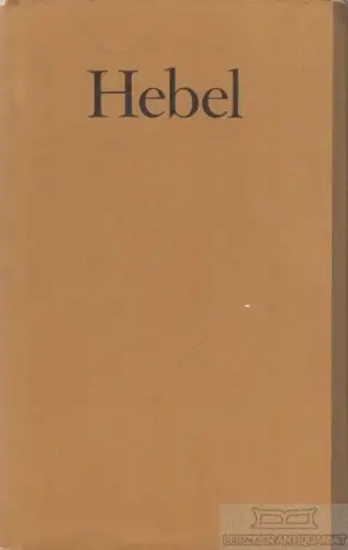 Buch: Werke in einem Band, Hebel, Johann Peter, Buchclub Ex Libris