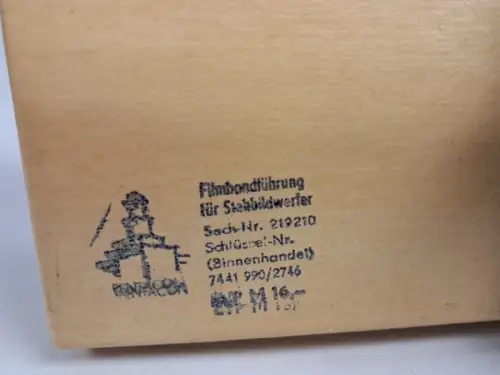 Pentacon Filmbandführung für Stehbildwerfer Sach-Nr. 219210, Originalverpackung