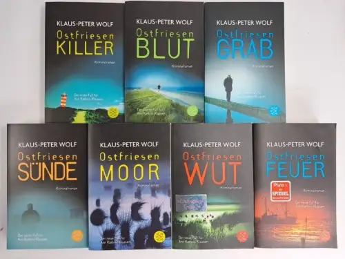 7 Bücher Ann Kathrin Klaasen. Klaus-Peter Wolf, Fischer Taschenbuch, Ostfriesen
