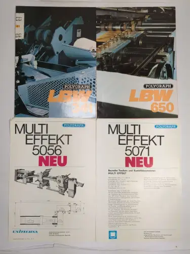 4 Blatt Polygraph: LBW 341, LBW 650, Multi Effekt 5056, Multi Effekt 5071