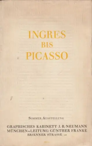 Buch: Französische Graphik von Ingres bis Picasso. Hausenstein, Wilhelm, 1929