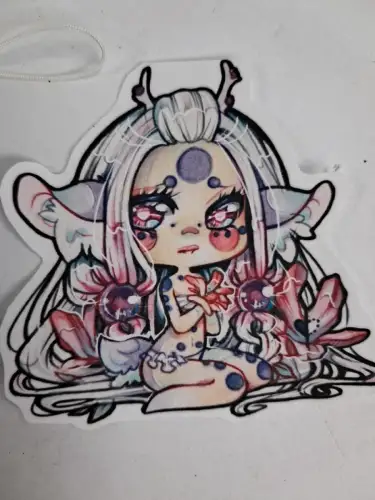 Set: Schlüsselanhänger & 2 Bilder Kawaii Manga Girl von Withy, sehr gut!