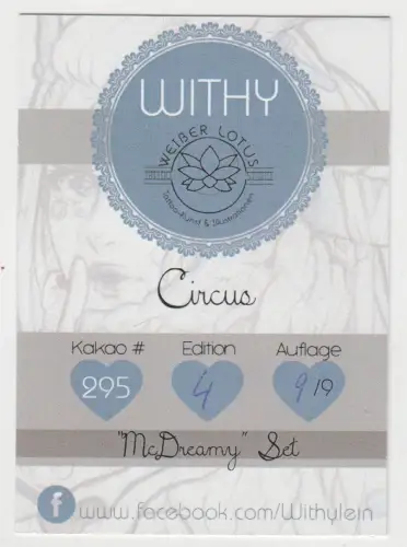 Sammelkarte: Manga Anime Circus - Withy, Vanessa Mertens, MyDreamy Set
