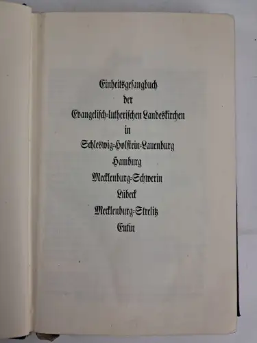 Buch: Hamburgisches Gesangbuch. 1930, Lütcke & Wulff Verlag, gebraucht, gut