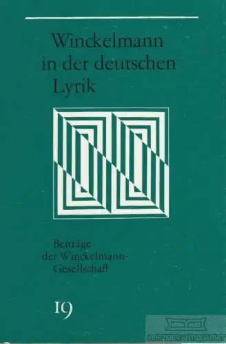 Buch: Winckelmann in der deutschen Lyrik, Riedel, Volker. 1990, gebraucht, gut