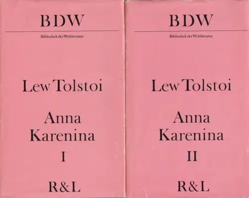 Buch: Anna Karenina, Tolstoi, Lew. 2 Bände, 1974, Rütten & Loening, BDW