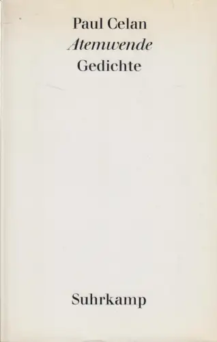 Buch: Atemwende, Gedichte, Paul Celan, 1968, S. Fischer Verlag, gebraucht, gut