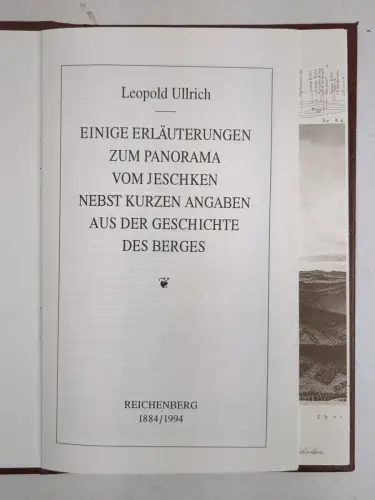Buch: Einige Erläuterungen zum Panorama vom Jeschken, L. Ullrich, 1994, Reprint