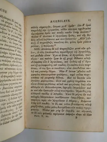 Buch: Plutarchi Vitae Parallelae, Plutarch. Tomus VI, 1814, Carl Tauchnitz