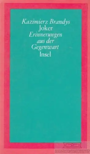 Buch: Joker, Brandys, Kazimierz. 1968, Insel Verlag, gebraucht, gut