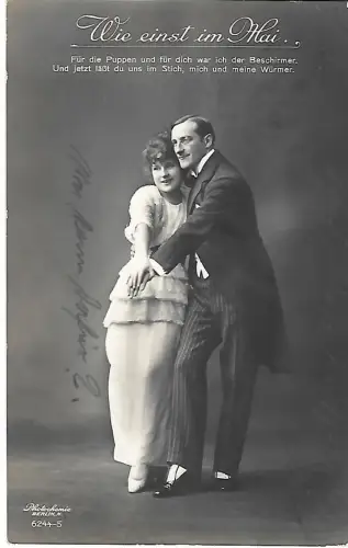 AK Wie einst im Mai. ca. 1914, Operette, Postkarte, gebraucht, gut