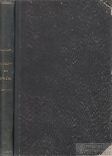 Buch: Gedichte, Lutze, Arthur. 1859, Druck und Verlag von H. Neubürger