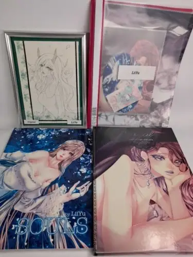 Bundle Manga LiiYu: 2 Art Books, 2 Originalzeichnungen, 6 Kunstdrucke, 2 Karten