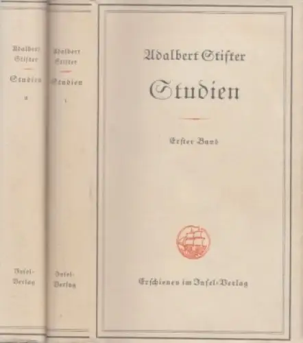 Buch: Studien, Stifter, Adalbert. 2 Bände, 1958, Insel Verlag, gebraucht,  47421