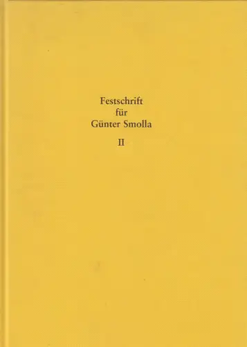 Buch: Festschrift für Günter Smolla, Herrmann, Fritz-Rudolf, 1999