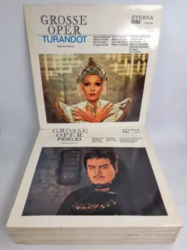 25 Schallplatten Große Oper: Wagner, Verdi, Mozart, Puccini, Offenbach, Dvorak..