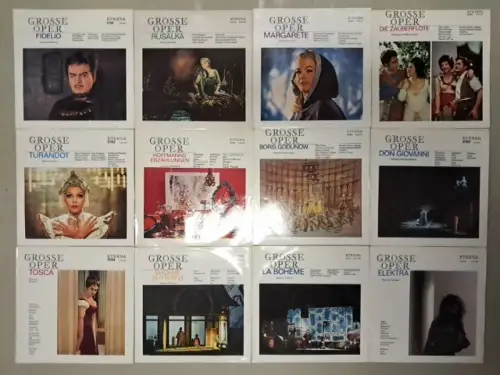 25 Schallplatten Große Oper: Wagner, Verdi, Mozart, Puccini, Offenbach, Dvorak..
