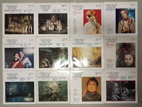 25 Schallplatten Große Oper: Wagner, Verdi, Mozart, Puccini, Offenbach, Dvorak..