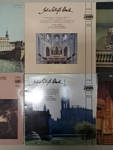 10 Schallplatten 12" LP Johann Sebastian Bach, Silbermannorgel, Johannes-Passion