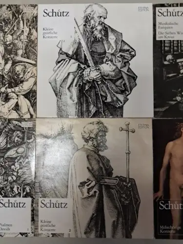 10 Schallplatten Heinrich Schütz, 12" LP, Vinyl, Eterna Edition, Klassik