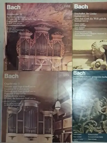 10x Johann Sebastian Bach Eterna Edition Schallplatten 12" LP, Kantaten, Sonaten