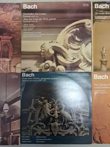 10x Johann Sebastian Bach Eterna Edition Schallplatten 12" LP, Kantaten, Sonaten