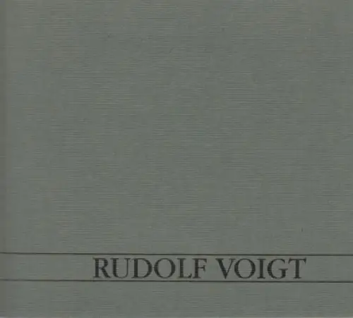 Buch: Rudolf Voigt, Voigt, Rudolf, Thomasdruck, gebraucht, gut