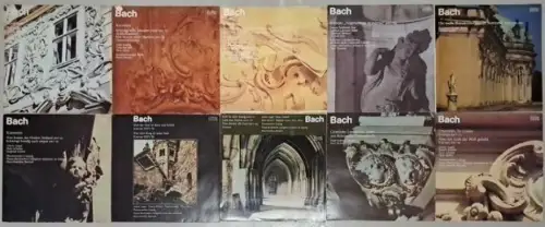 10x Johann Sebastian Bach Eterna Edition Schallplatten 12" LP, Kantaten, Lieder