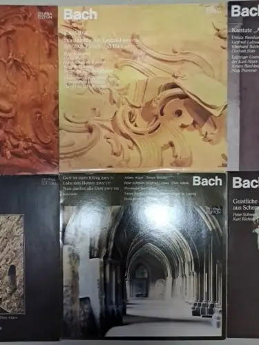 10x Johann Sebastian Bach Eterna Edition Schallplatten 12" LP, Kantaten, Lieder