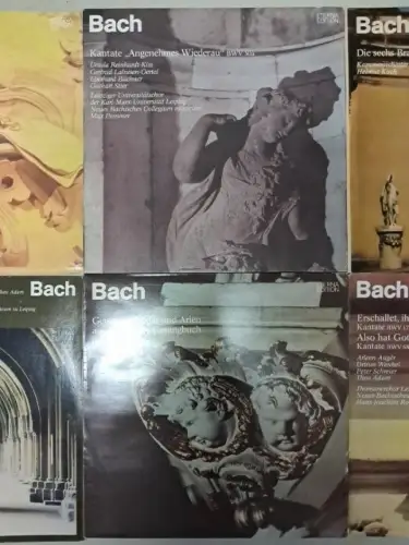 10x Johann Sebastian Bach Eterna Edition Schallplatten 12" LP, Kantaten, Lieder