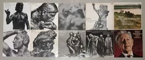 10 Schallplatten 12" LP Johannes Brahms, Volkslieder, Sinfonien, Tänze, Vinyl