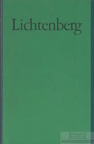 Buch: Werke in einem Band, Lichtenberg, Georg Christoph, Buchclub Ex Libris