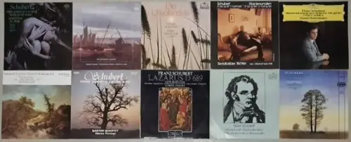 10 Schallplatten Franz Schubert, 12" LP, Vinyl, Bundle, Sammlung, Klassik