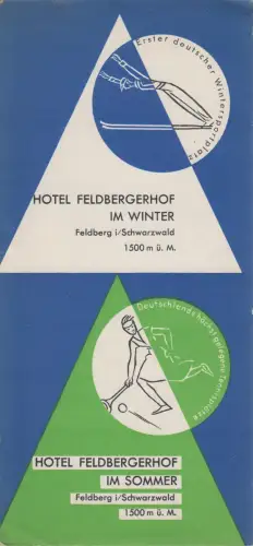 Prospekt: Hotel Feldbergerhof Im Winter / Im Sommer, Chr. Franz, gebraucht, gut