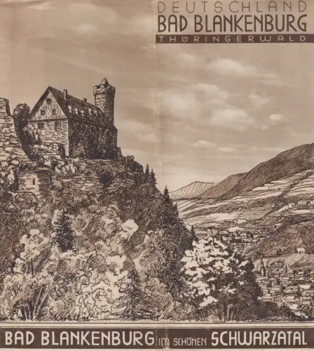 Prospekt: Bad Blankenburg im schönen Schwarzatal, Thüringer Wald, gebraucht, gut