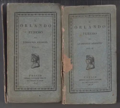 Buch: L'Orlando Furioso, Ariost, Orlando, 2 Bände, 1823, Presso Giuseppe Molini