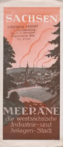 Prospekt: Sachsen Meerane, Die westsächsische Industrie- und Anlagen-Stadt