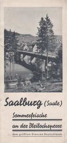 Prospekt: Saalburg (Saale) - Sommerfrische an der Bleilochsperre, gebraucht, gut