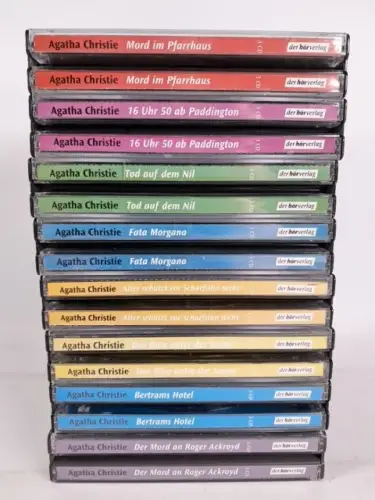 18 CDs Krimi Hörbücher Agatha Christie, Der Hörverlag, Tod auf dem Nil ...