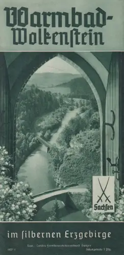 Prospekt: Warmbad Wolkenstein im silbernen Erzgebirge, 1937m gebraucht, gut