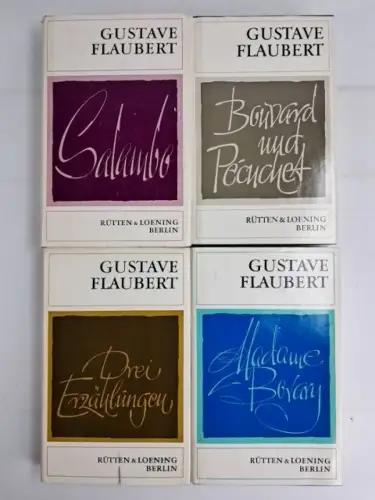 4 Bücher Gustave Flaubert Gesammelte Werke in Einzelbänden, Rütten & Loening