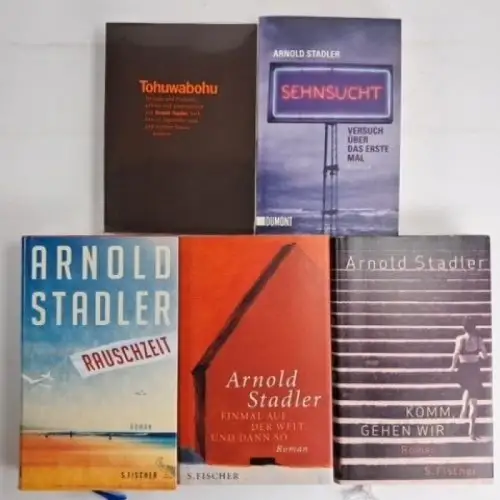 5 Bücher Arnold Stadler: Tohuwabohu, Sehnsucht, Rauschzeit, Einmal auf der Welt