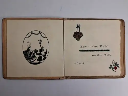 Meiner lieben Muttel von ihrer Ruth, 1945, selbst gemachtes Buch mit Zeichnungen